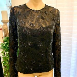 NWT Alberto Makali Sequin Blouse
